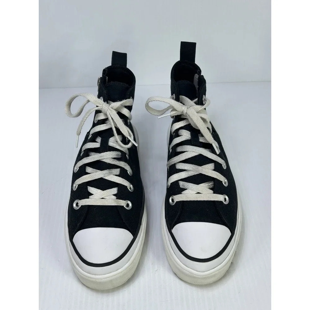 CONVERSE Big Kids Chuck Taylor All Star Lugged Lift Black Zipper A03011C SZ 5